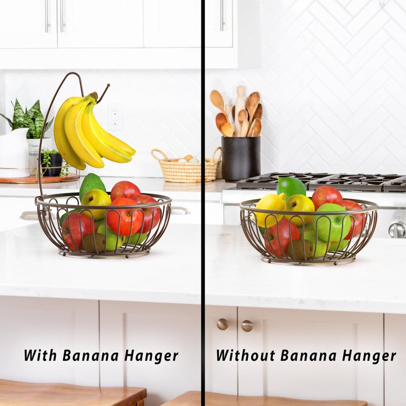 Deco Brothers Fruit Bowl with Banana Holder, Bronze - Image 3
